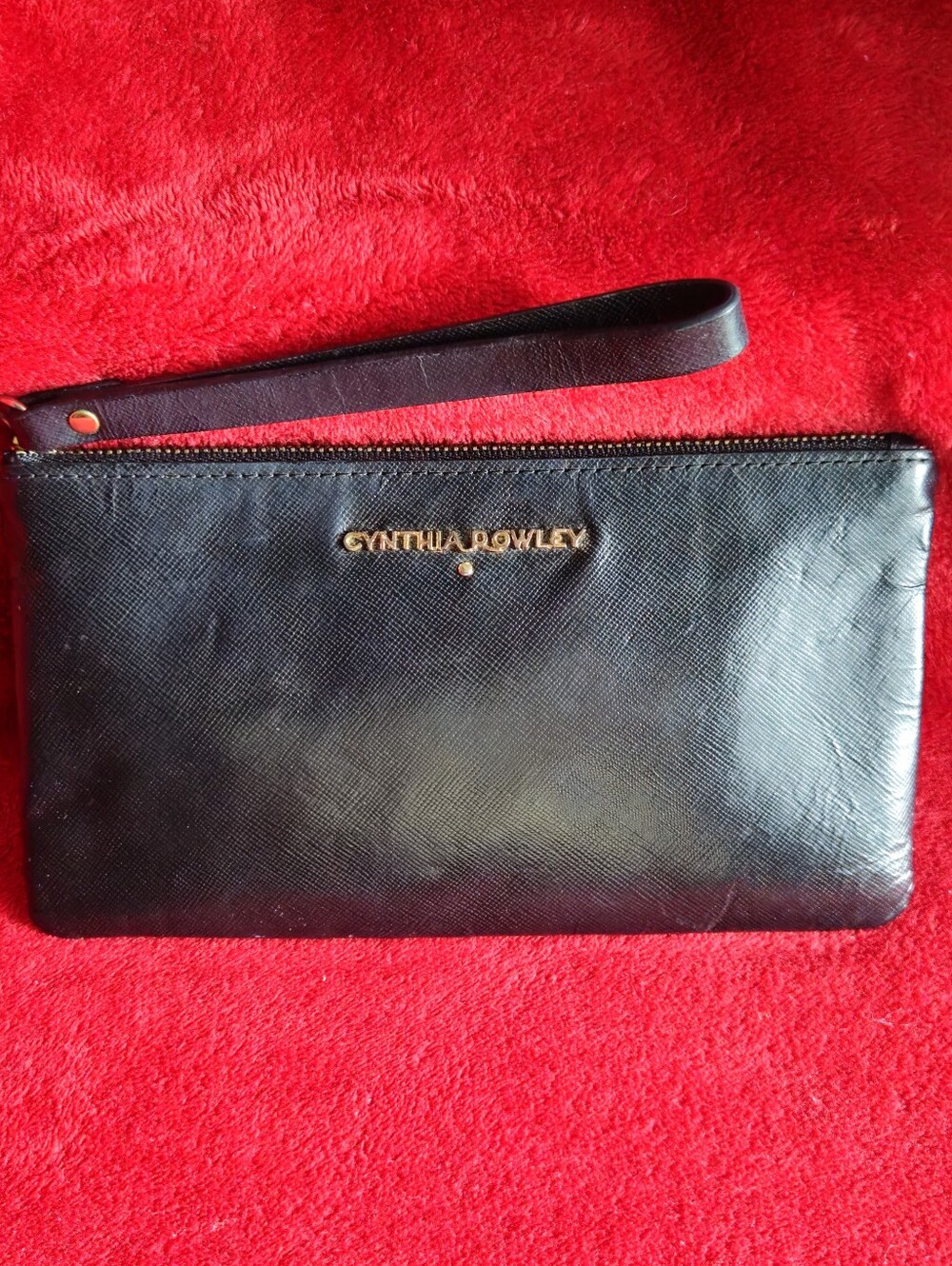 Cynthia Rowley Black Leather Wristlet